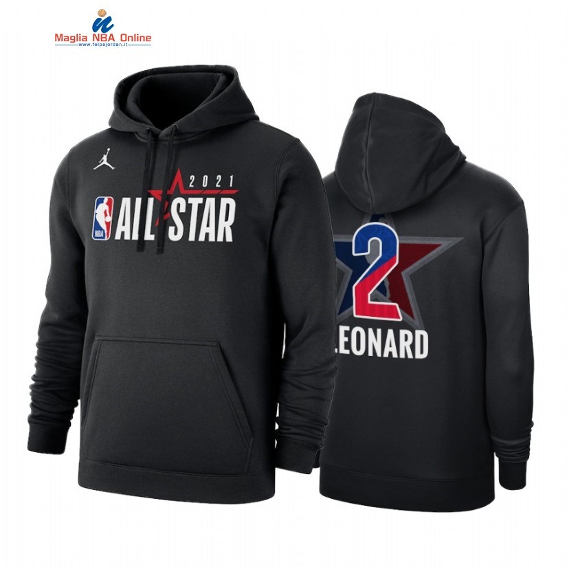 Sudaderas Con Capucha NBA 2021 All Star #2 Kawhi Leonard Nero Acquista