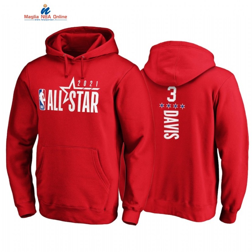 Sudaderas Con Capucha NBA 2021 All Star #3 Anthony Davis Rosso Acquista