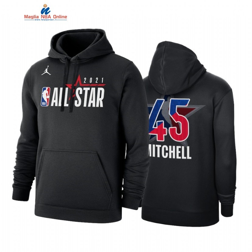 Sudaderas Con Capucha NBA 2021 All Star #45 Donovan Mitchell Nero Acquista