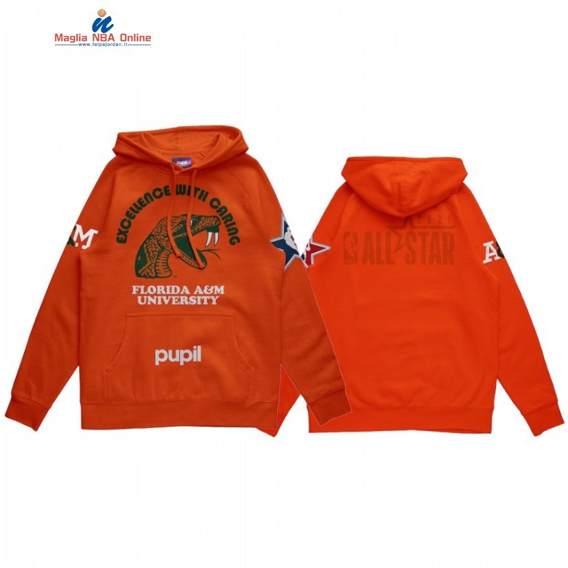 Sudaderas Con Capucha NBA 2021 All Star x HBCU Florida A&M University Pupil Arancia Acquista