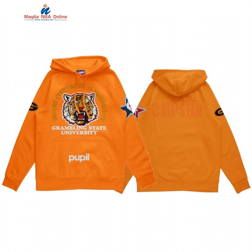 Sudaderas Con Capucha NBA 2021 All Star x HBCU Grambling University Pupil Arancia Acquista