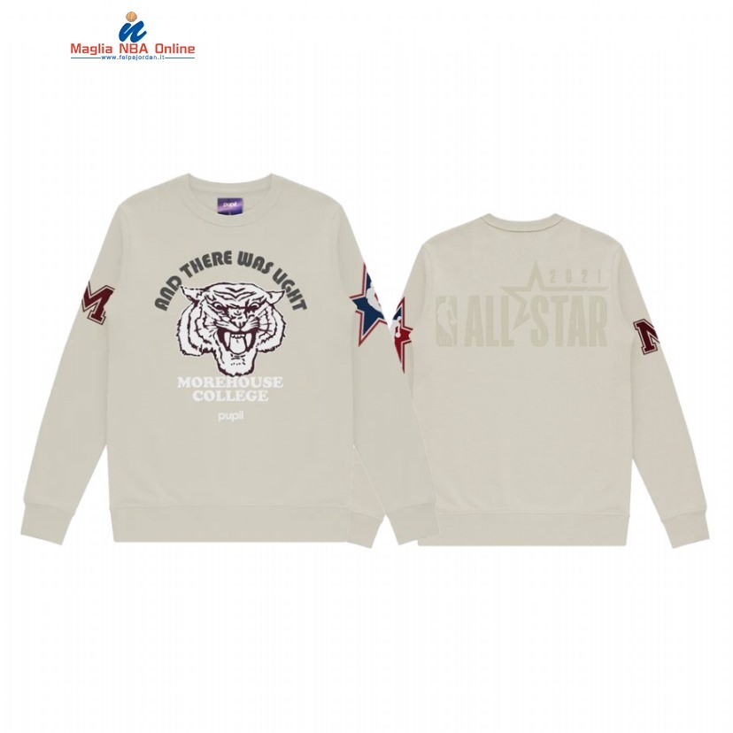 Sudaderas Con Capucha NBA 2021 All Star x HBCU Morehouse College Pupil Crema Acquista