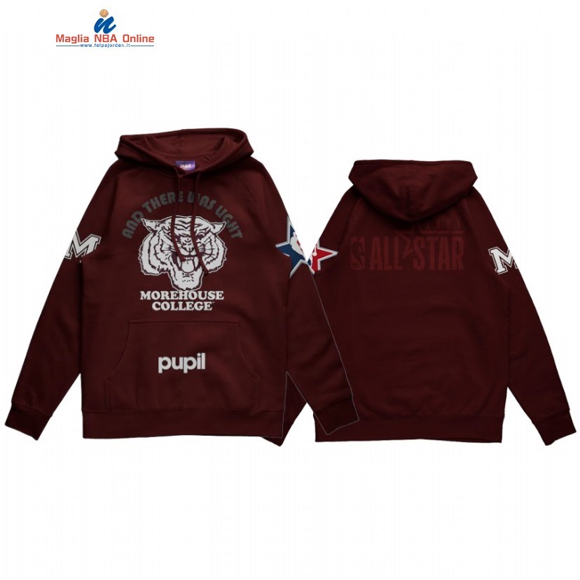 Sudaderas Con Capucha NBA 2021 All Star x HBCU Morehouse College Pupil Marrone Acquista