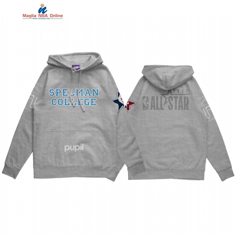 Sudaderas Con Capucha NBA 2021 All Star x HBCU Spelman College Pupil Grigio Acquista