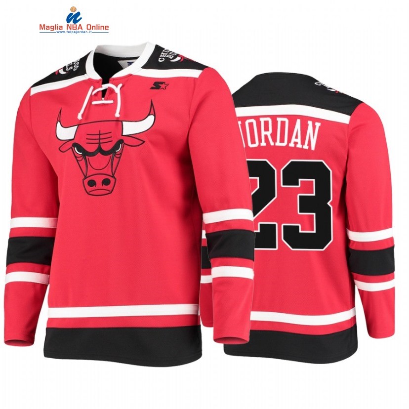 Sudaderas Con Capucha NBA Chicago Bulls #23 Michael Jordan Rosso 2021 Acquista