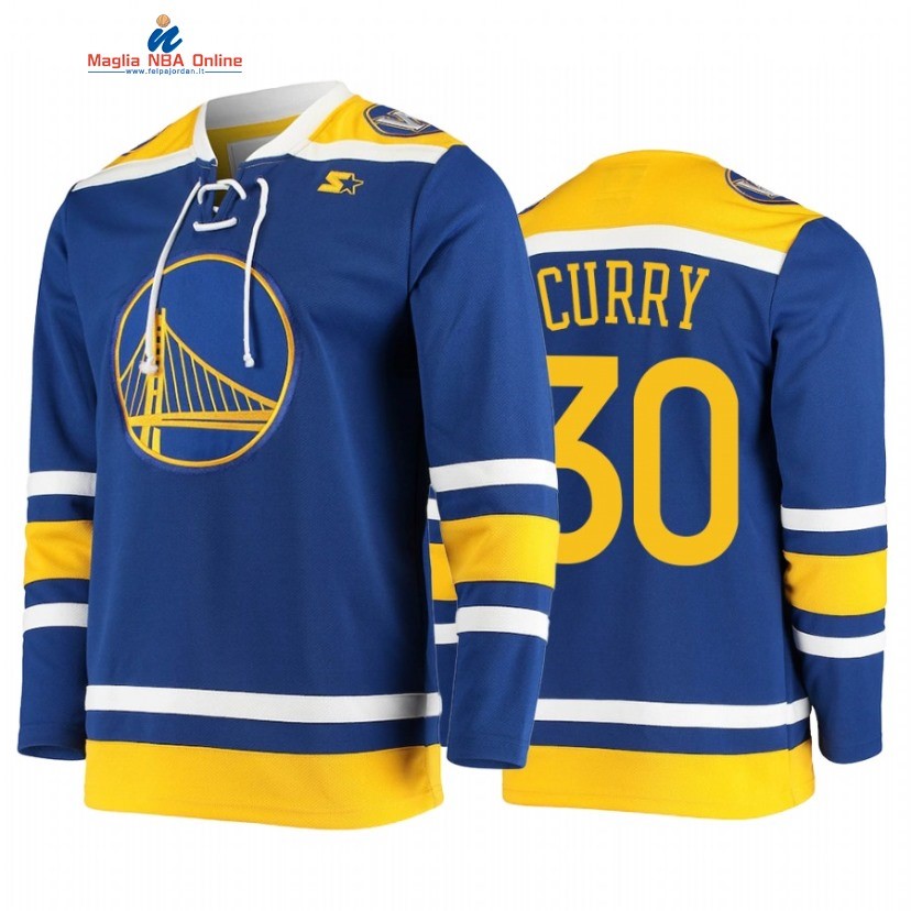 Sudaderas Con Capucha NBA Golden State Warriors #30 Stephen Curry Blu 2021 Acquista