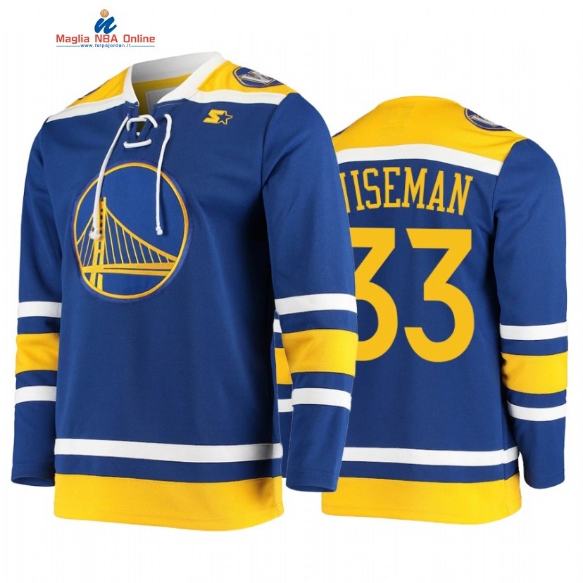 Sudaderas Con Capucha NBA Golden State Warriors #33 James Wiseman Blu 2021 Acquista