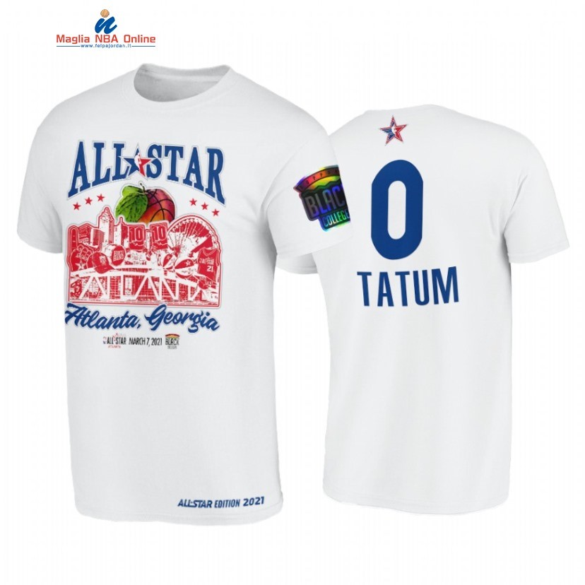 T-Shirt NBA 2021 All Star #0 Jayson Tatum Support Black Bianco Acquista