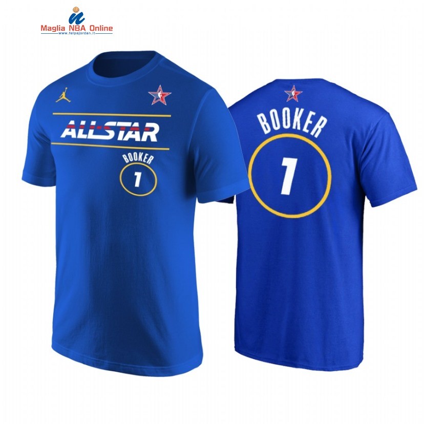 T-Shirt NBA 2021 All Star #1 Devin Booker Blu Acquista