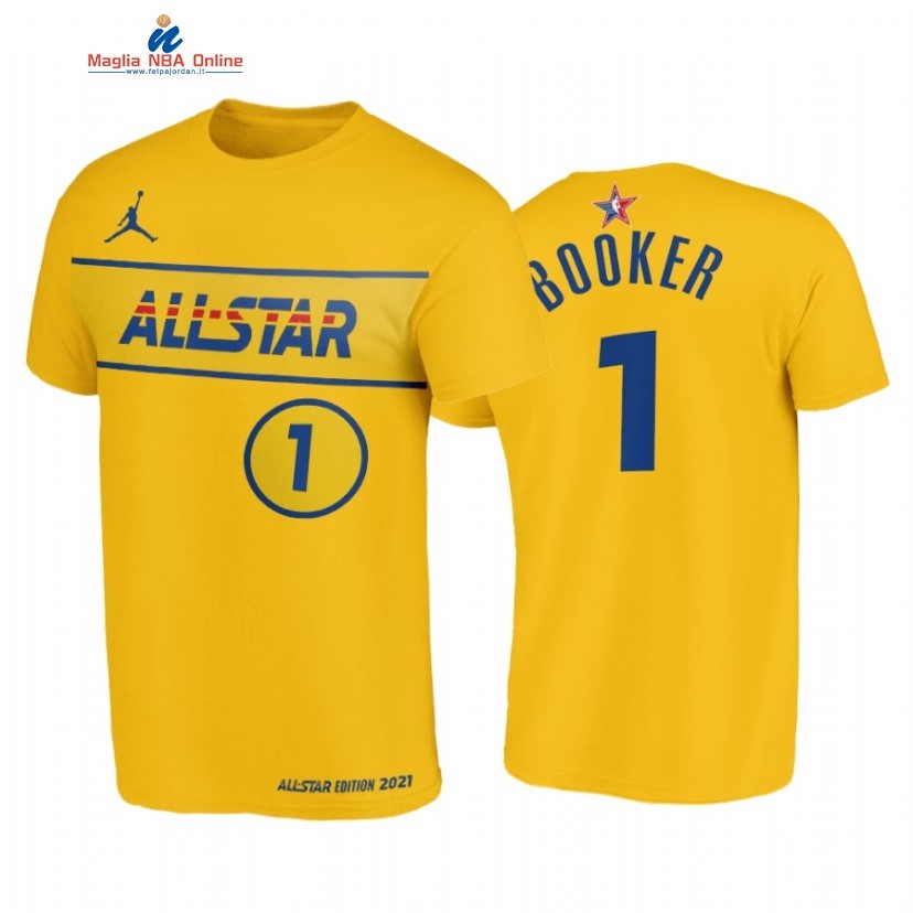 T-Shirt NBA 2021 All Star #1 Devin Booker Oro Acquista