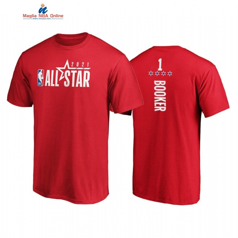 T-Shirt NBA 2021 All Star #1 Devin Booker Rosso Acquista