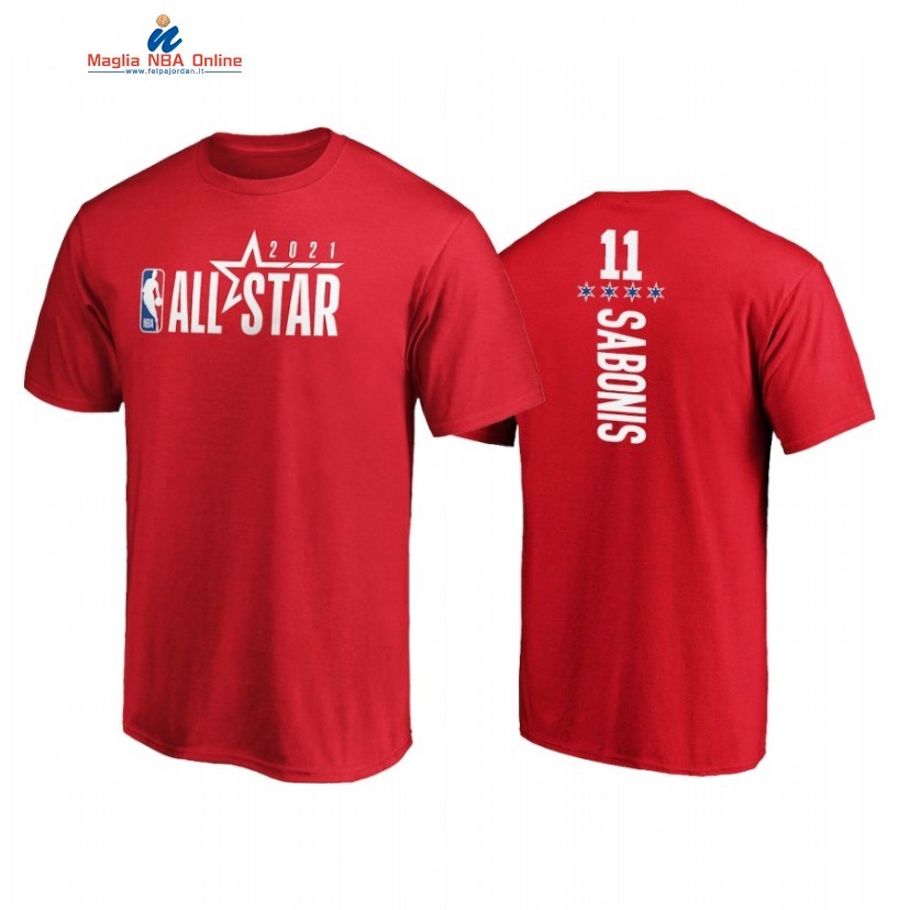 T-Shirt NBA 2021 All Star #11 Domantas Sabonis Rosso Acquista