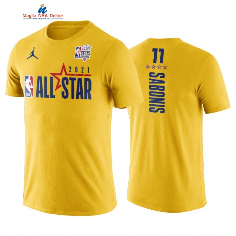 T-Shirt NBA 2021 All Star #11 Domantas Sabonis Skills Oro Acquista