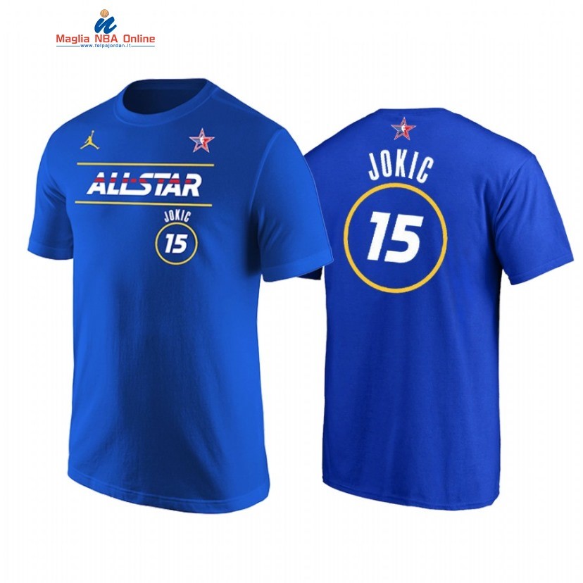 T-Shirt NBA 2021 All Star #15 Nikola Jokic Blu Acquista