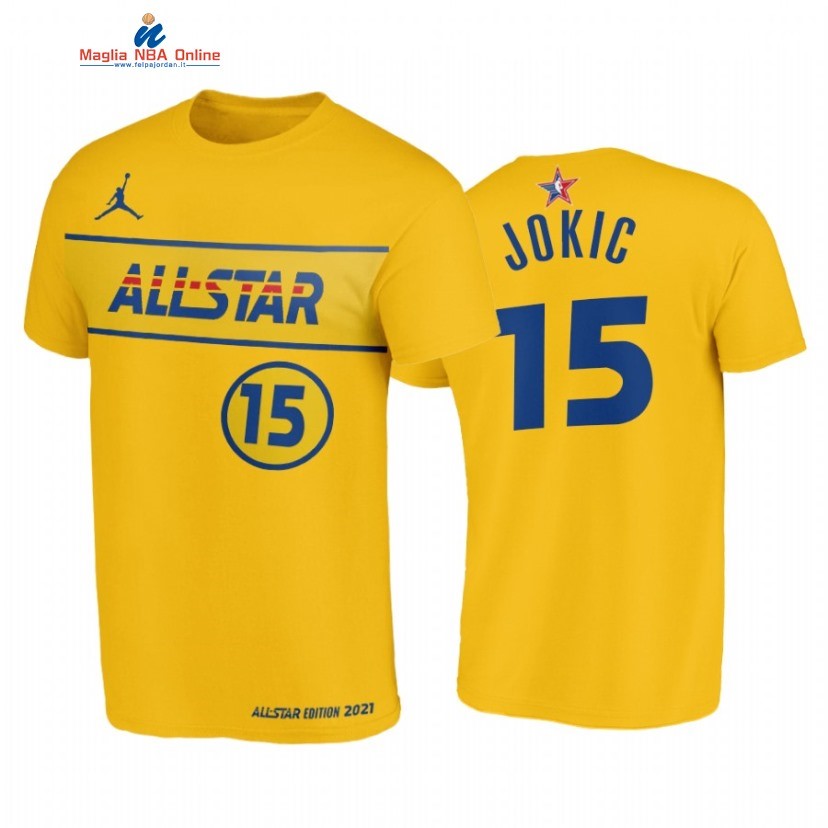 T-Shirt NBA 2021 All Star #15 Nikola Jokic Oro Acquista