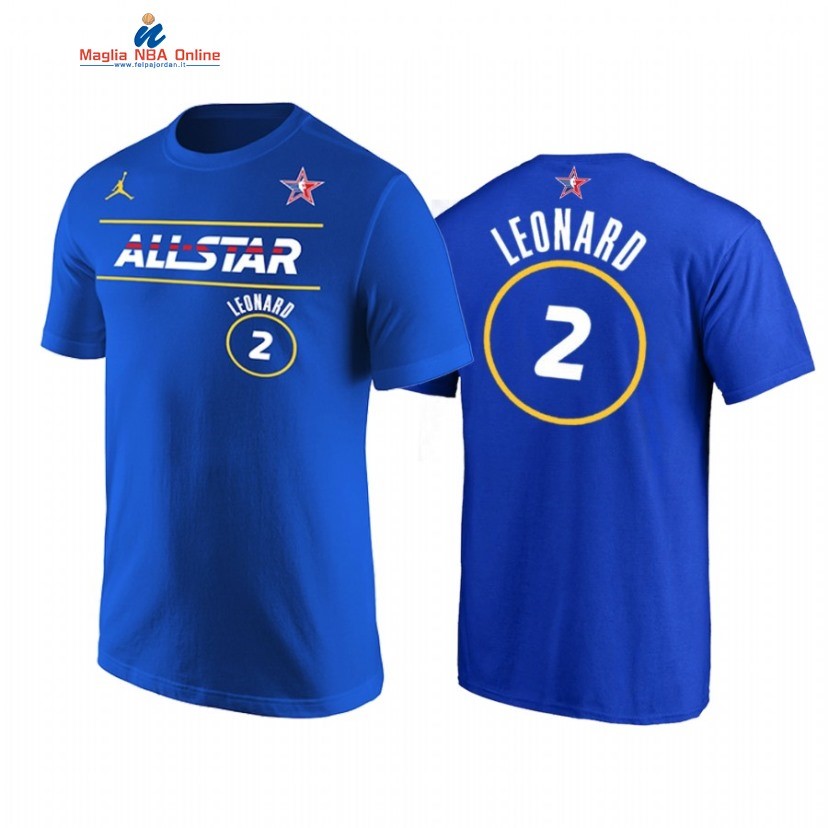 T-Shirt NBA 2021 All Star #2 Kawhi Leonard Blu Acquista