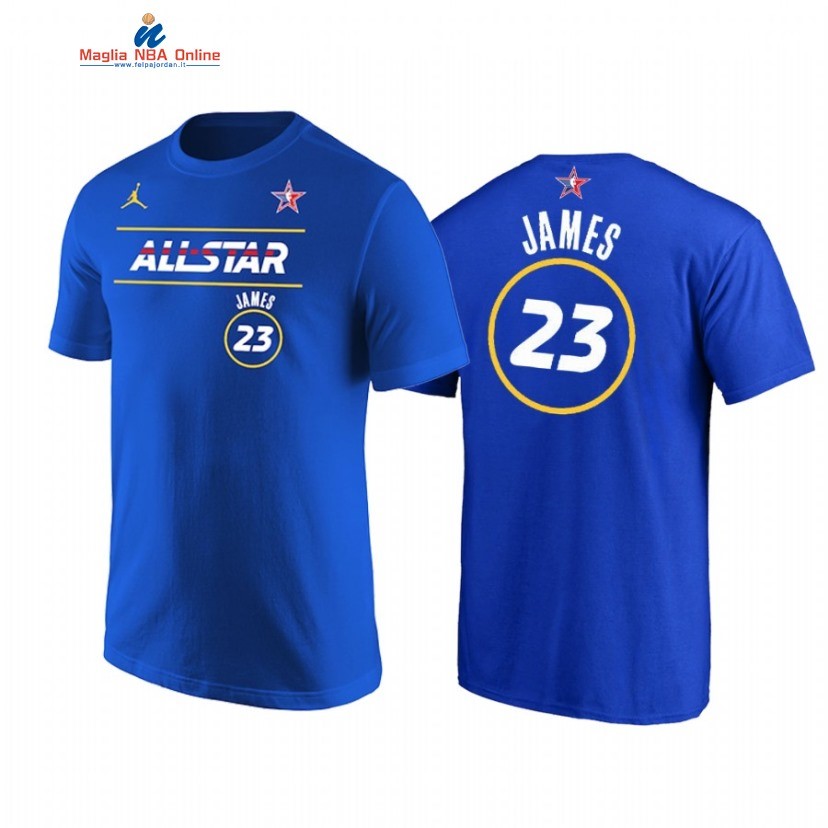 T-Shirt NBA 2021 All Star #23 LeBron James Blu Acquista