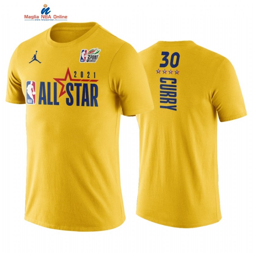 T-Shirt NBA 2021 All Star #30 Stephen Curry Oro Acquista