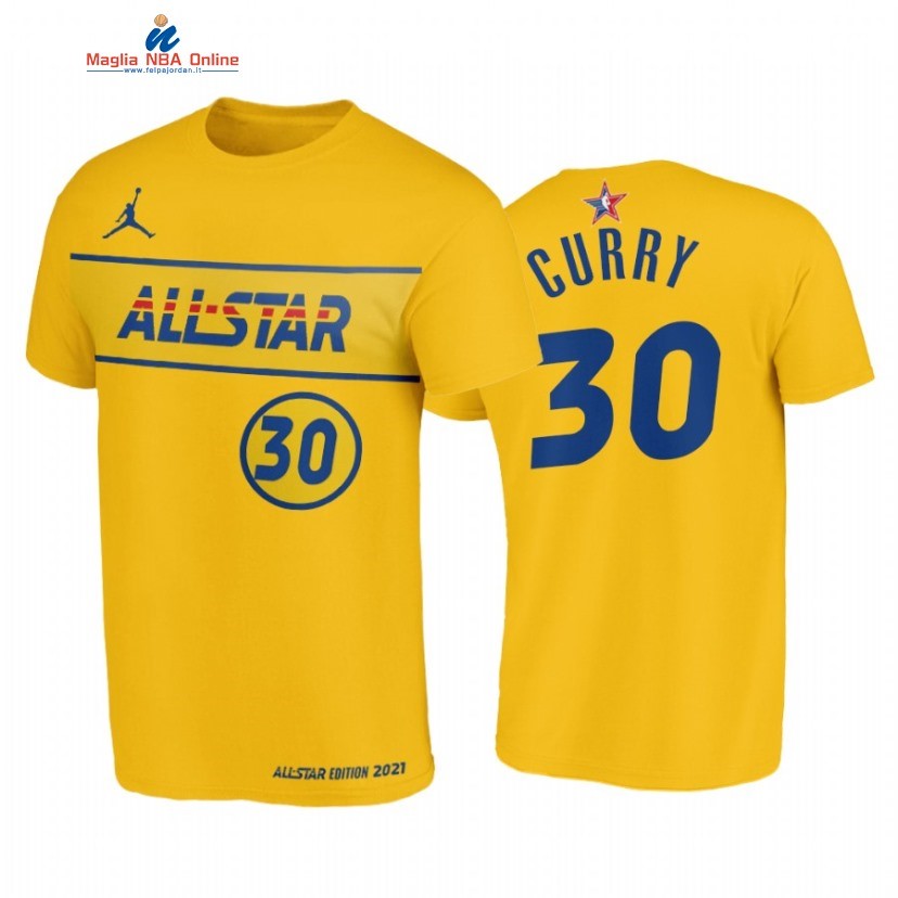 T-Shirt NBA 2021 All Star #30 Stephen Curry Oro Blu Acquista