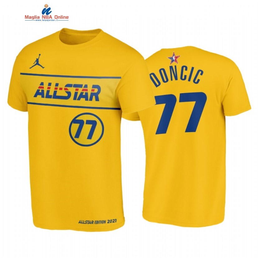 T-Shirt NBA 2021 All Star #77 Luka Doncic Oro Acquista