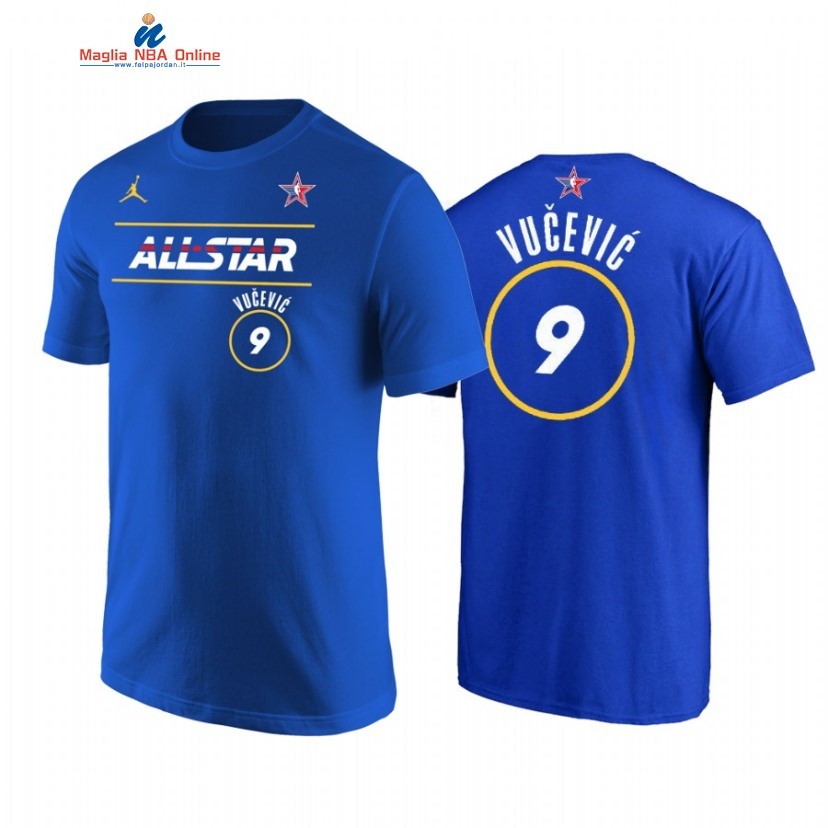 T-Shirt NBA 2021 All Star #9 Nikola Vucevic Blu Acquista