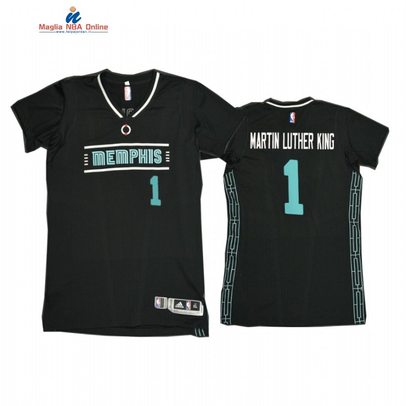 T-Shirt NBA Memphis Grizzlies #1 Martin Luther MLK50 Pride Honor King Marino 2021 Acquista