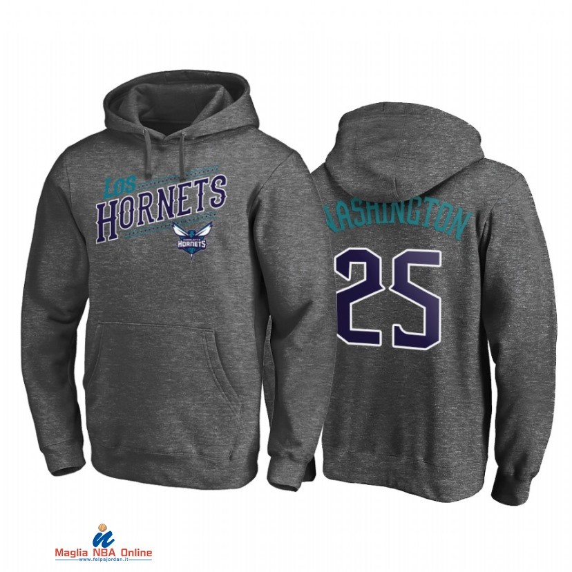 Felpe Con Cappuccio NBA Charlotte Hornets NO.25 P.J. Washington Noches Ene Be A Core Grigio 2021