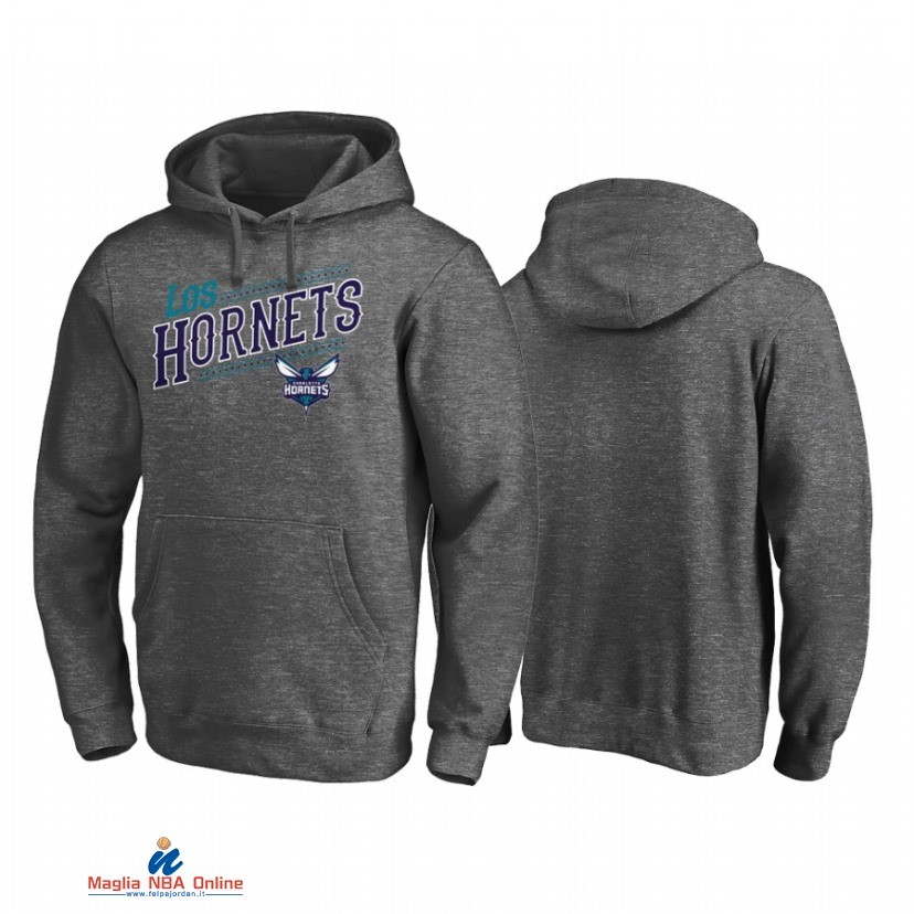 Felpe Con Cappuccio NBA Charlotte Hornets Noches Ene Be A Core Grigio 2021