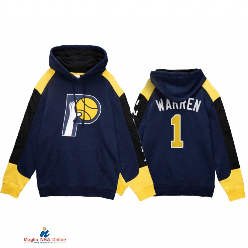 Felpe Con Cappuccio NBA Indiana Pacers NO.1 T.J. Warren Marino 2020-21