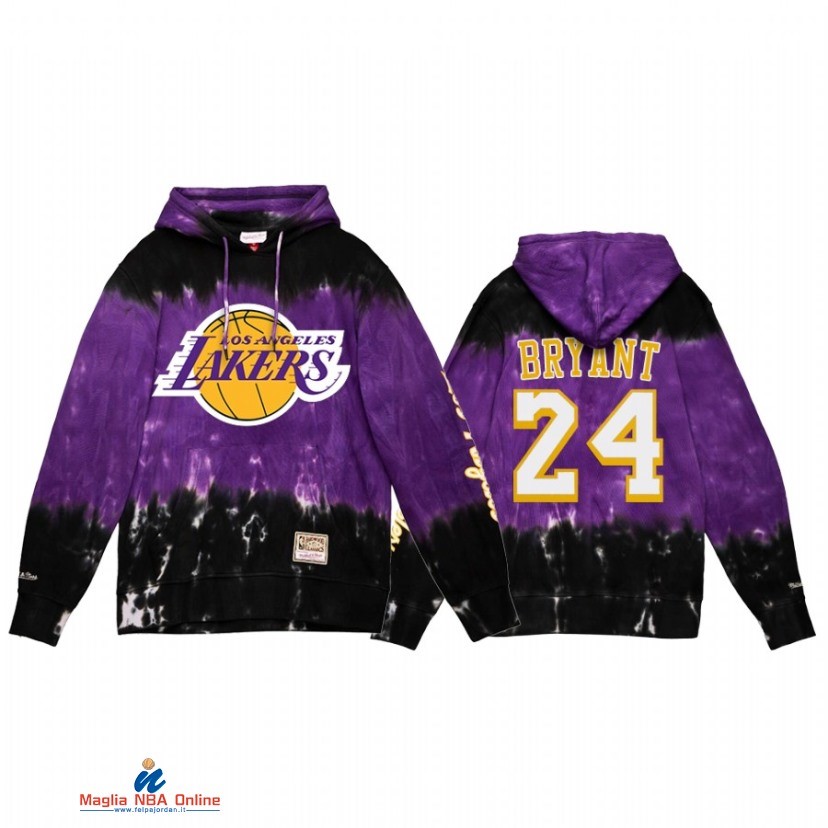 Felpe Con Cappuccio NBA Los Angeles Lakers NO.24 Kobe Bryant Porpora Hardwood Classics