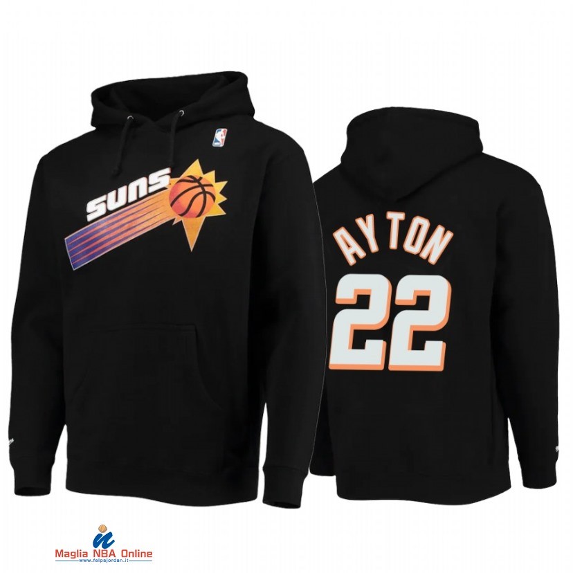 Felpe Con Cappuccio NBA Phoenix Suns NO.22 Deandre Ayton Nero Hardwood Classics 2021