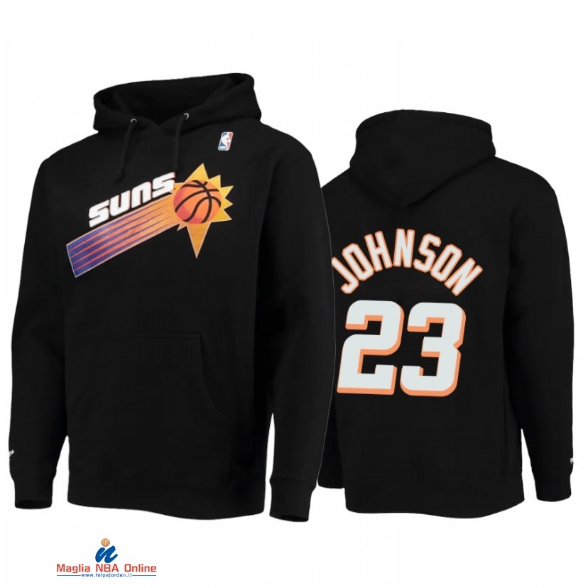 Felpe Con Cappuccio NBA Phoenix Suns NO.23 Cameron Johnson Nero Hardwood Classics 2021