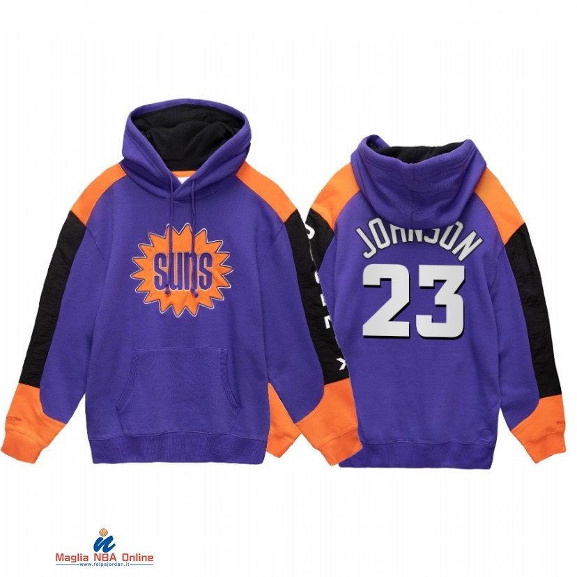 Felpe Con Cappuccio NBA Phoenix Suns NO.23 Cameron Johnson Porpora Throwback 2020-21