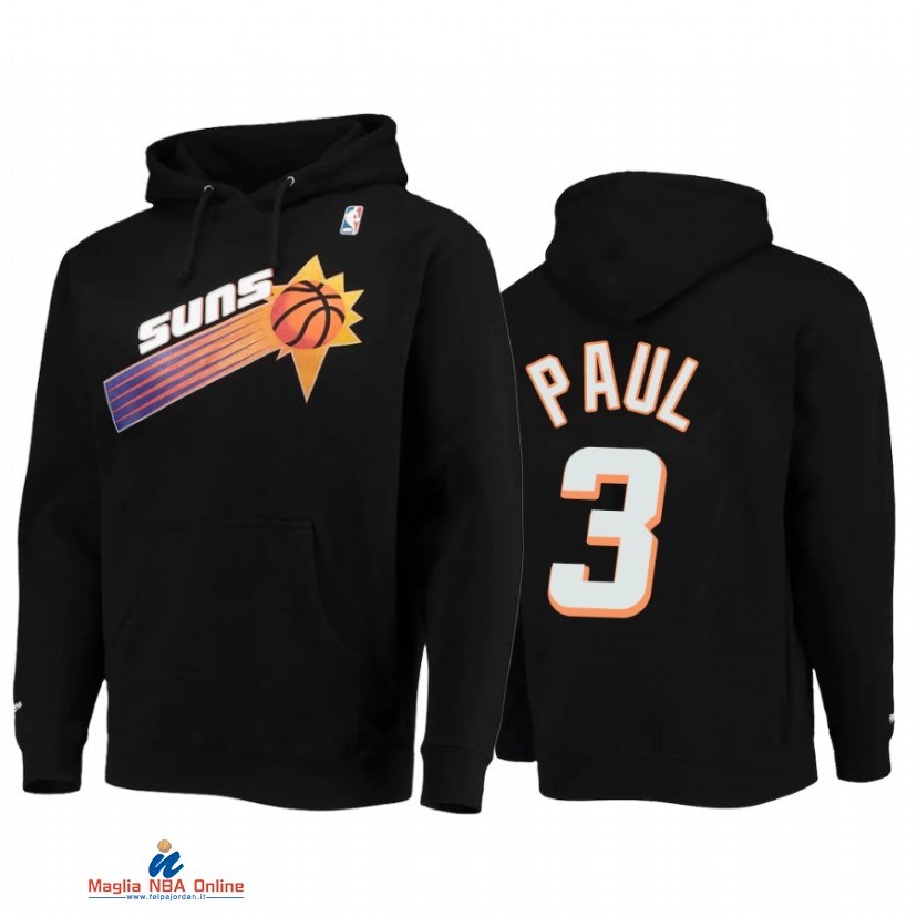 Felpe Con Cappuccio NBA Phoenix Suns NO.3 Chris Paul Nero Hardwood Classics 2021