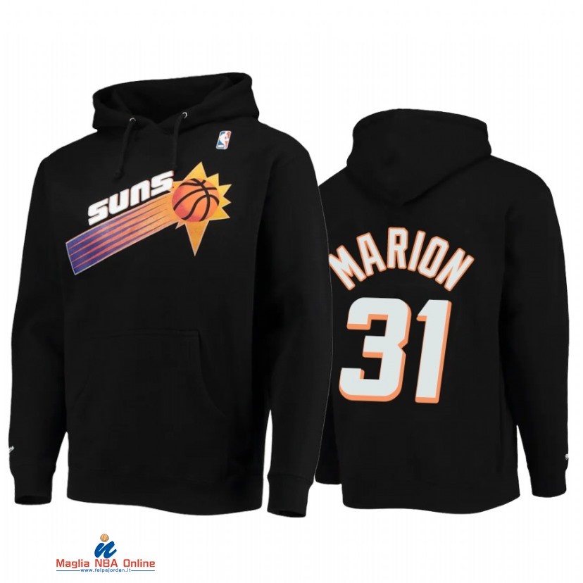Felpe Con Cappuccio NBA Phoenix Suns NO.31 Shawn Marion Nero Hardwood Classics 2021