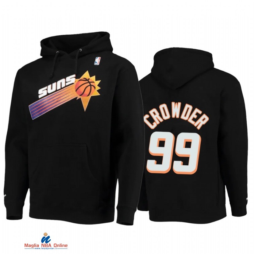 Felpe Con Cappuccio NBA Phoenix Suns NO.99 Jae Crowder Nero Hardwood Classics 2021