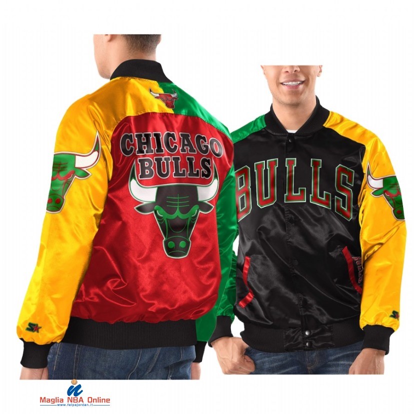 Giacca NBA Chicago Bulls Rosso Giallo 2021