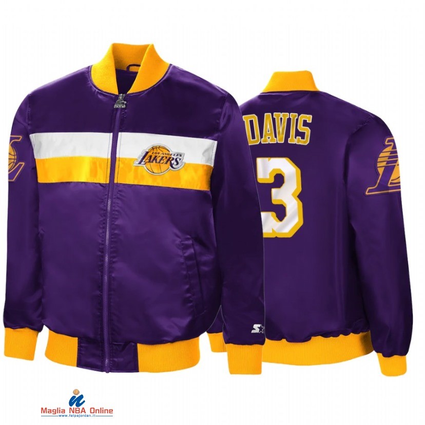 Giacca NBA Los Angeles Lakers NO.3 Anthony Davis The Ambassador Porpora