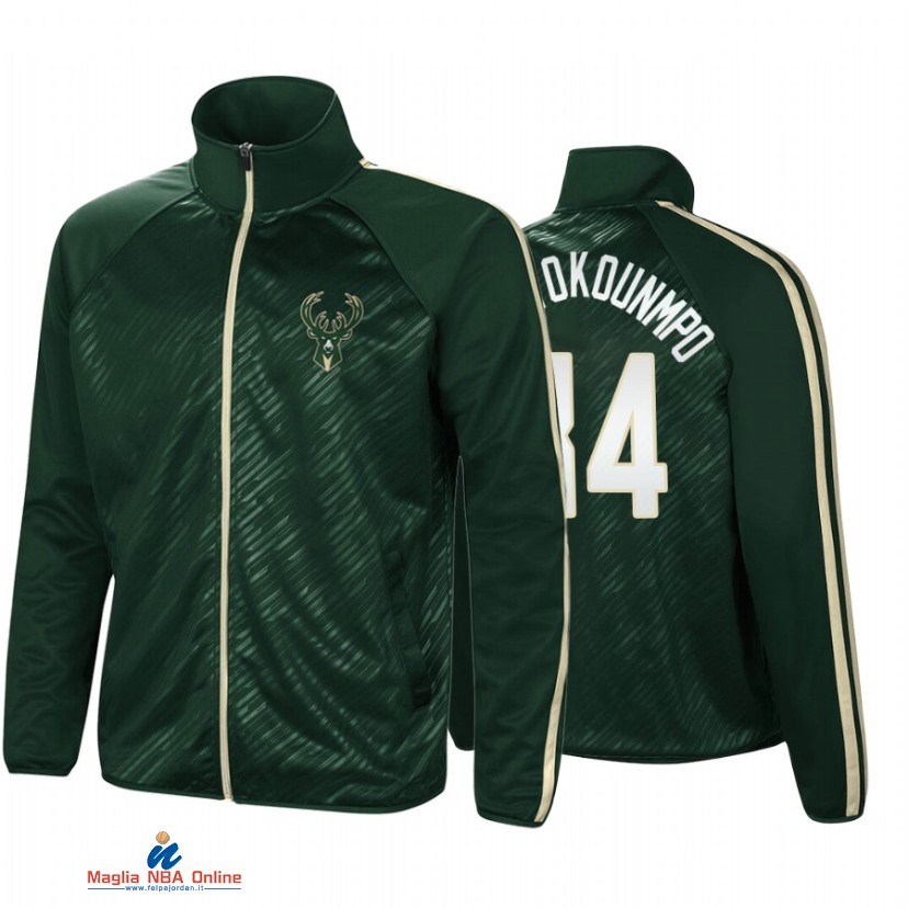 Giacca NBA Milwaukee Bucks NO.14 Giannis Antetokounmpo G III Sports by Carl Banks Verde