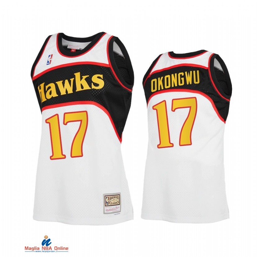 Maglia NBA Atlanta Hawks NO.17 Onyeka Okongwu Reload 2.0 Bianco Hardwood Classics