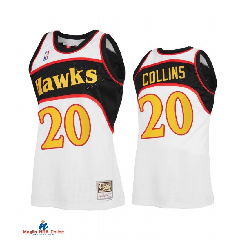 Maglia NBA Atlanta Hawks NO.20 John Collins Reload 2.0 Bianco Hardwood Classics