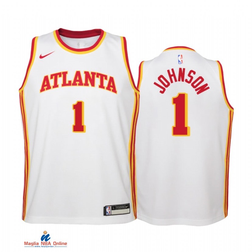 Maglia NBA Bambino Atlanta Hawks NO.1 Jalen Johnson Bianco Association 2021