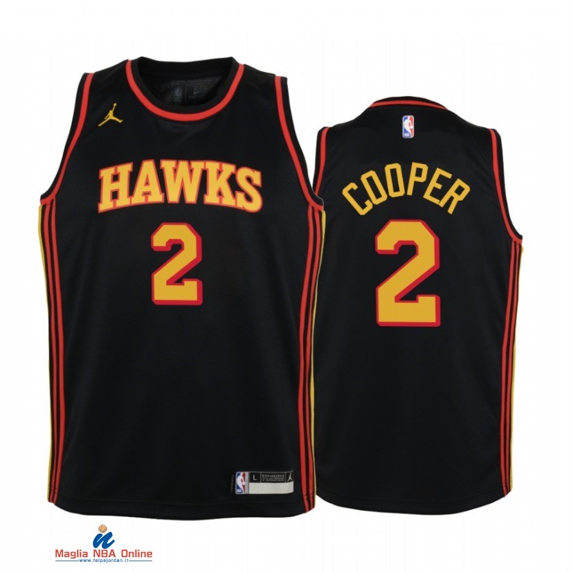 Maglia NBA Bambino Atlanta Hawks NO.2 Sharife Cooper Nero Statement 2021