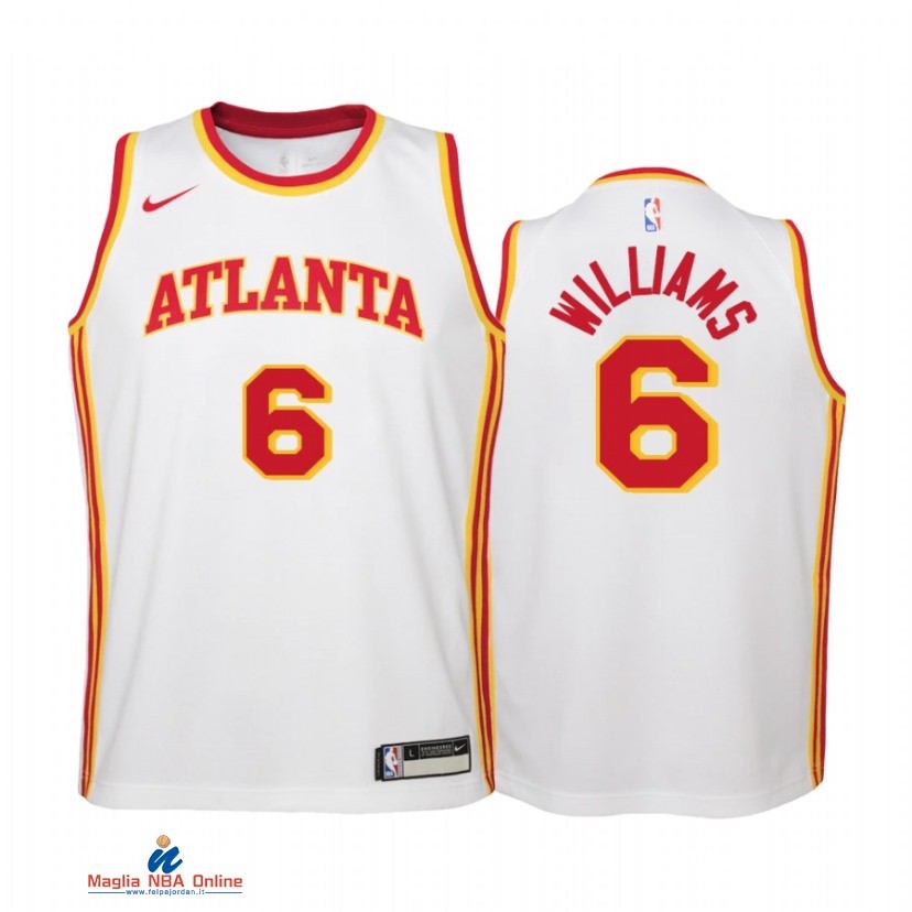 Maglia NBA Bambino Atlanta Hawks NO.6 Lou Williams Bianco Association 2021