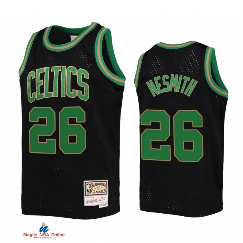 Maglia NBA Bambino Boston Celtics NO.26 Aaron Nesmith Nero Hardwood Classics 2021