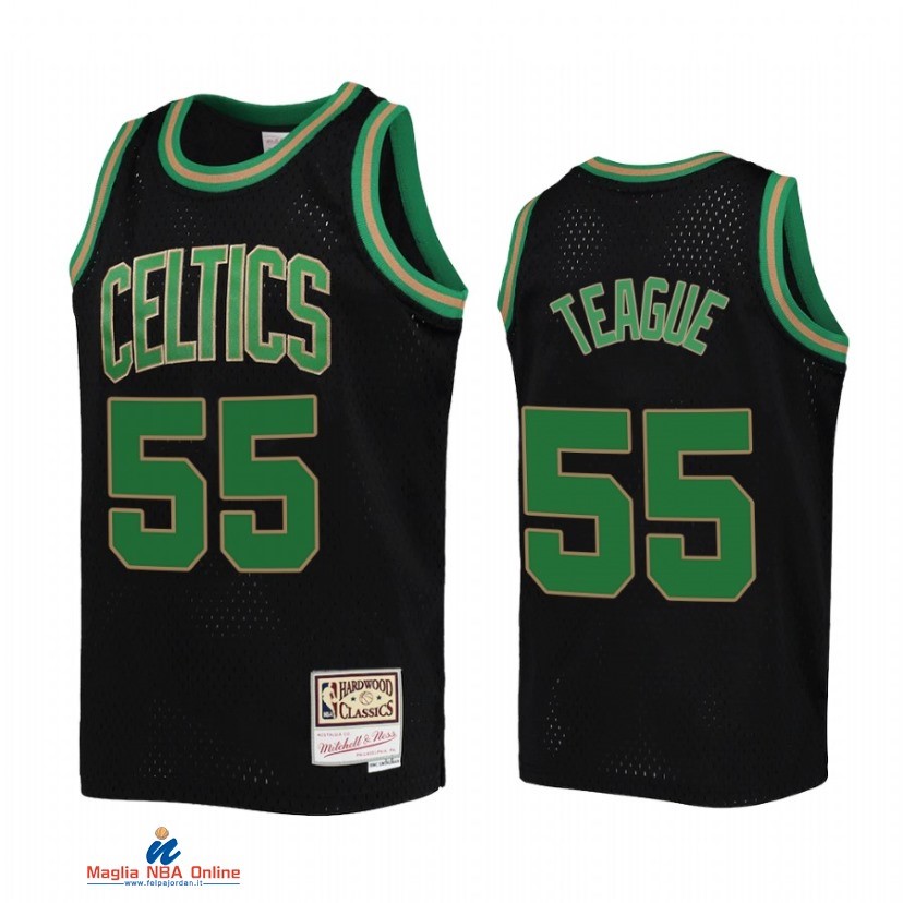 Maglia NBA Bambino Boston Celtics NO.55 Jeff Teague Nero Hardwood Classics 2021