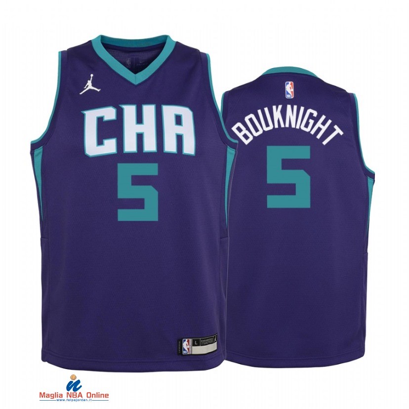 Maglia NBA Bambino Charlotte Hornets NO.5 James Bouknight Porpora Statement 2021