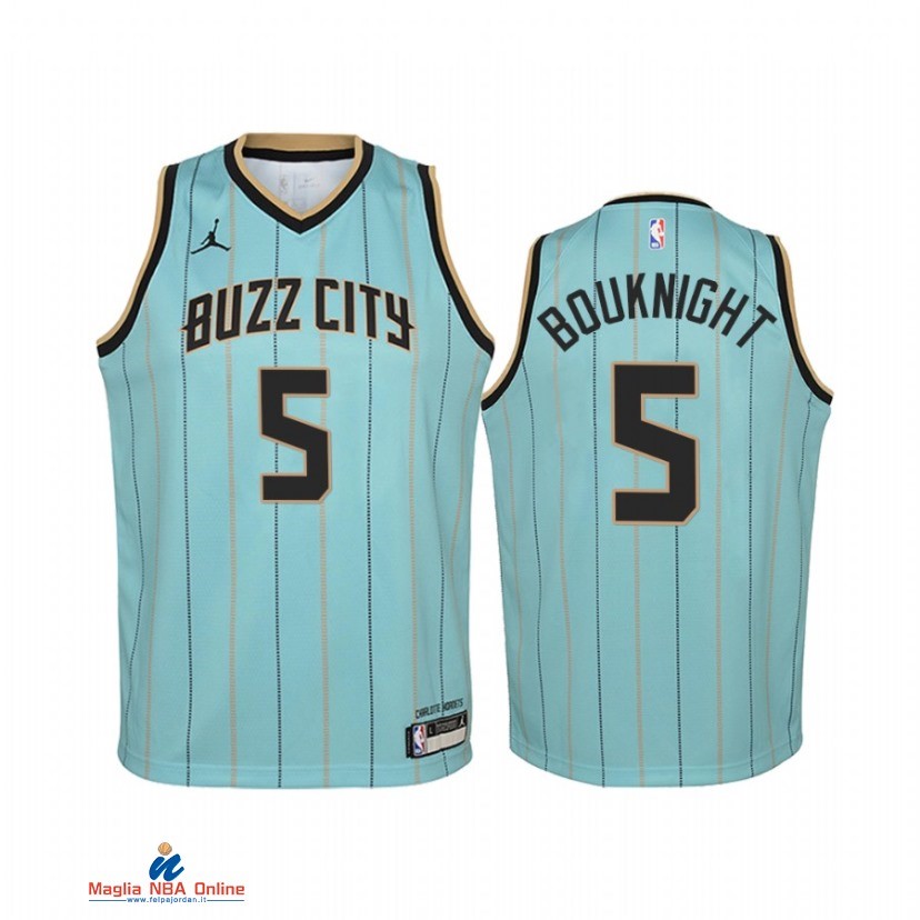 Maglia NBA Bambino Charlotte Hornets NO.5 James Bouknight Verde Città