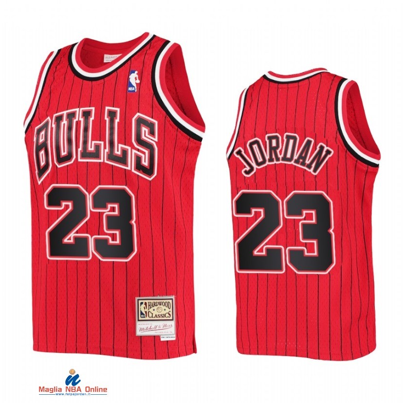 Maglia NBA Bambino Chicago Bulls NO.23 Michael Jordan Rosso Throwback 2021