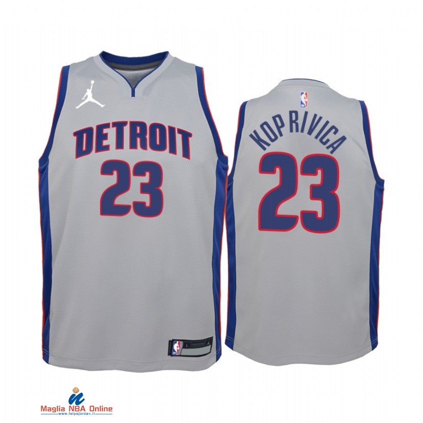 Maglia NBA Bambino Detroit Pistons NO.23 Balsa Koprivica Grigio Statement 2021